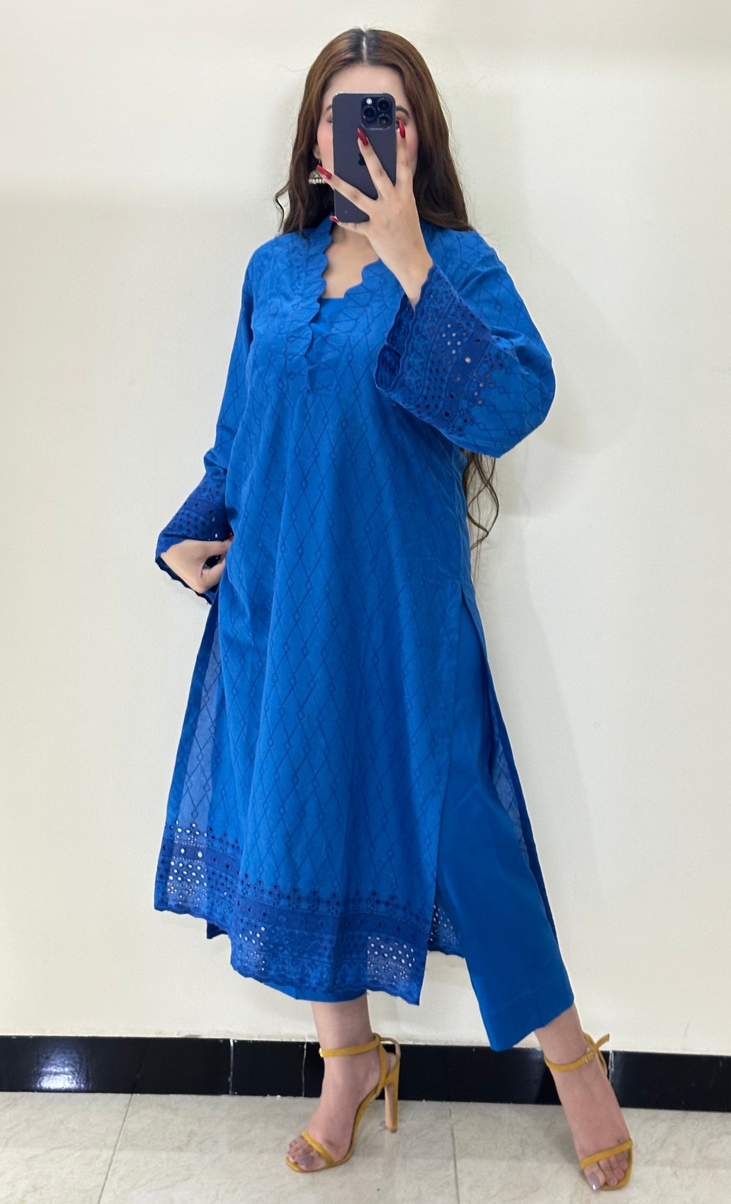 Royal Blue 2PC Chikankari Set
