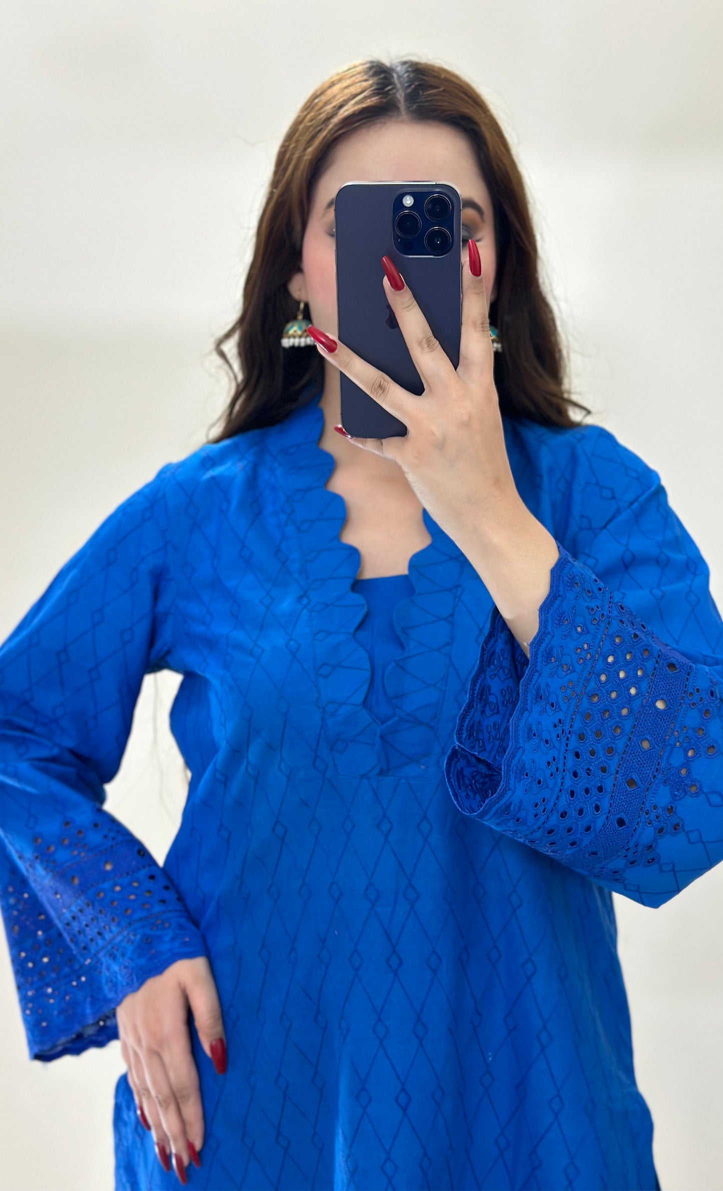 Royal Blue 2PC Chikankari Set