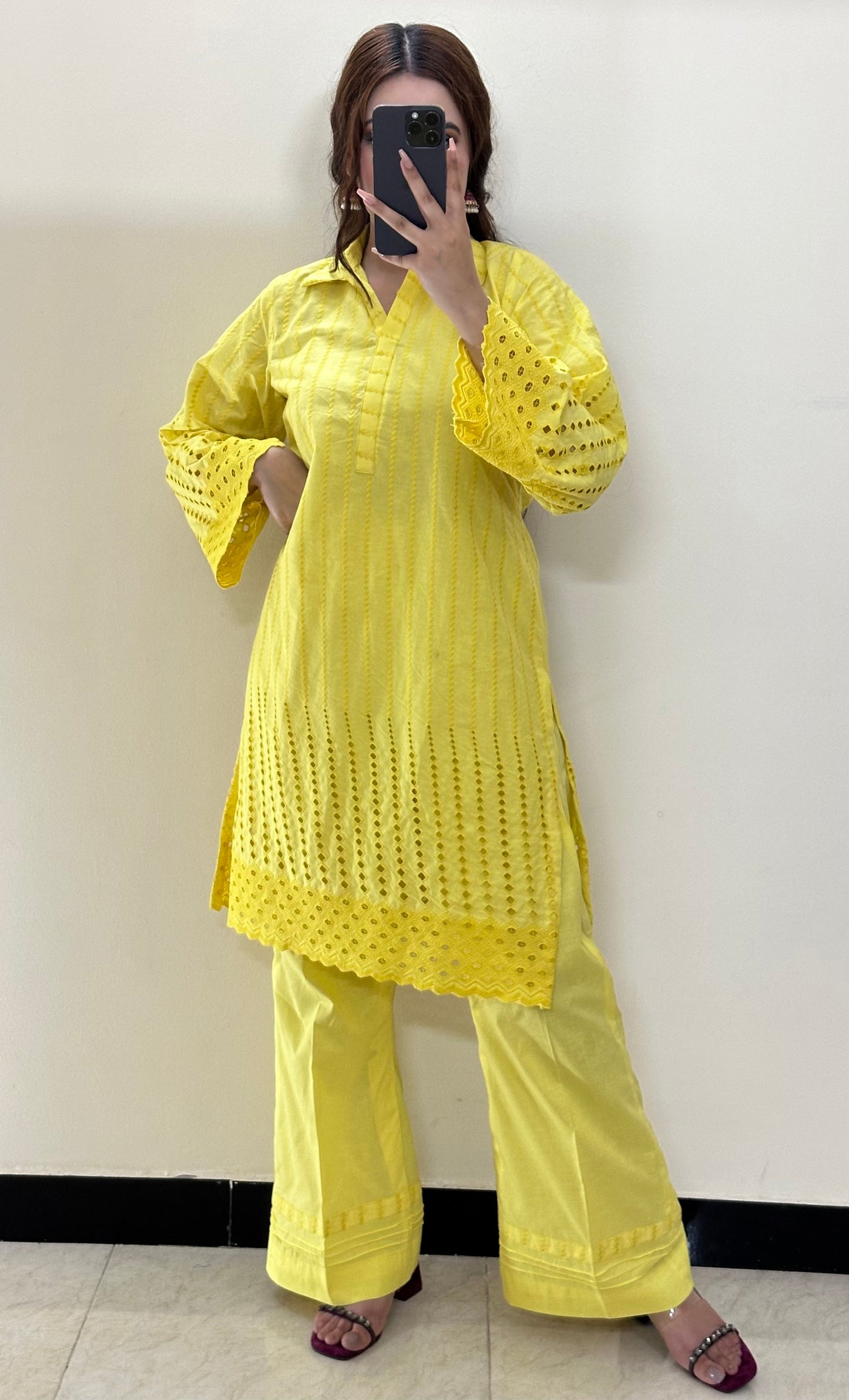Lemon Sheen 2PC Chikankari Set