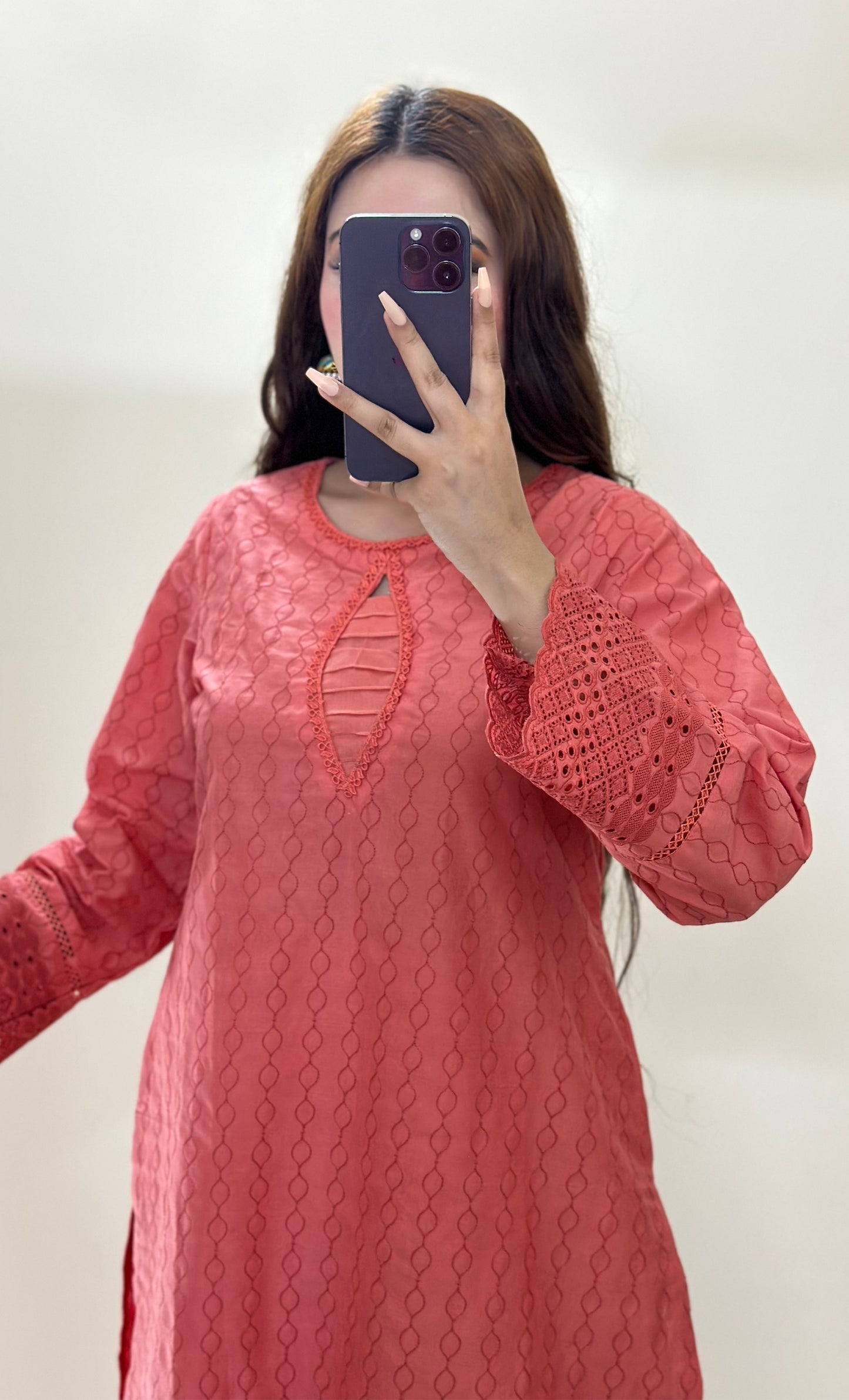 Peach Blossom 2PC Chikankari Set