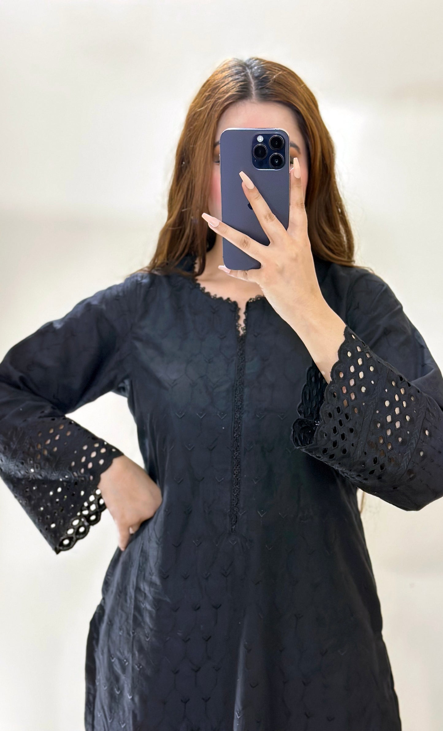 Midnight Black 2PC Chikankari Set