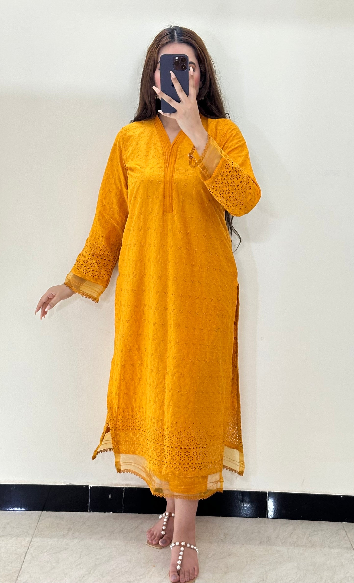 Mustard Radiance 2PC Chikankari Set