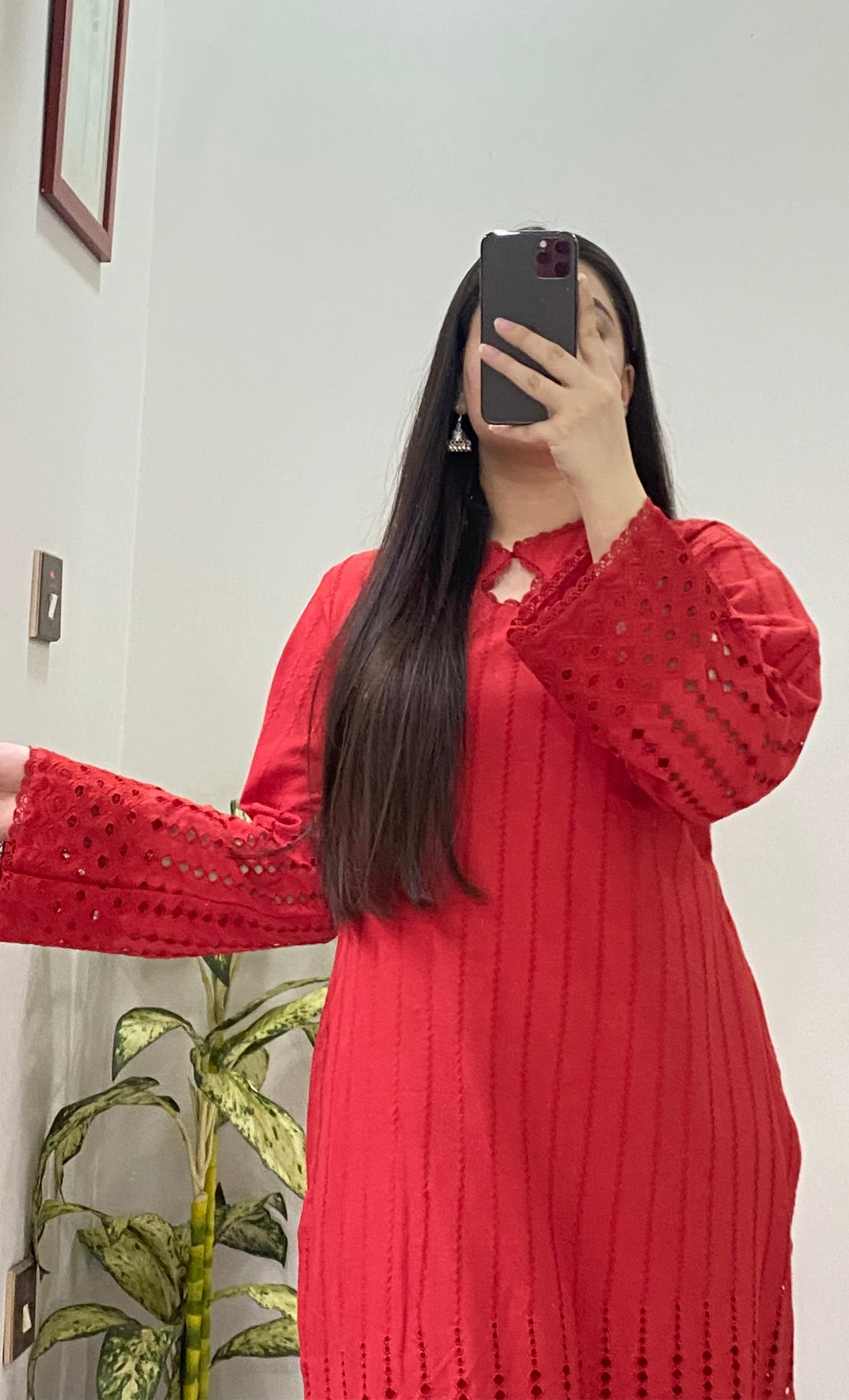 Ruby Radiance 2PC Chikankari Set